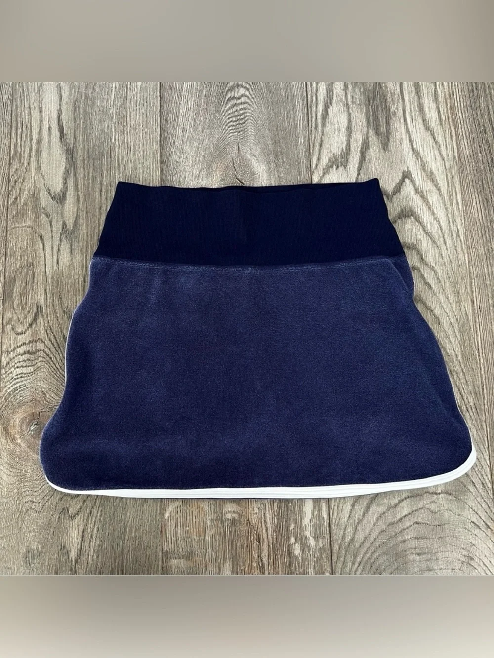 OFFLINE By AERIE High Rise Terry Cloth Skort Skirt in Navy Blue Size S